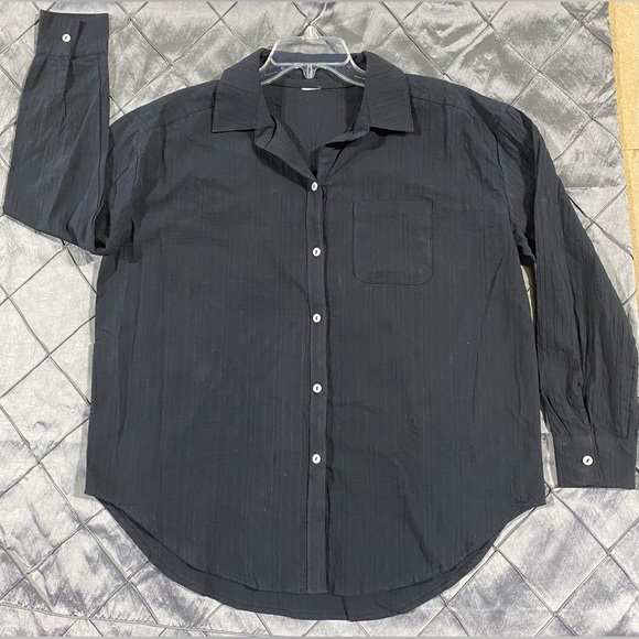 3X Time & True Black Button Down Shirt - Picture 3 of 6